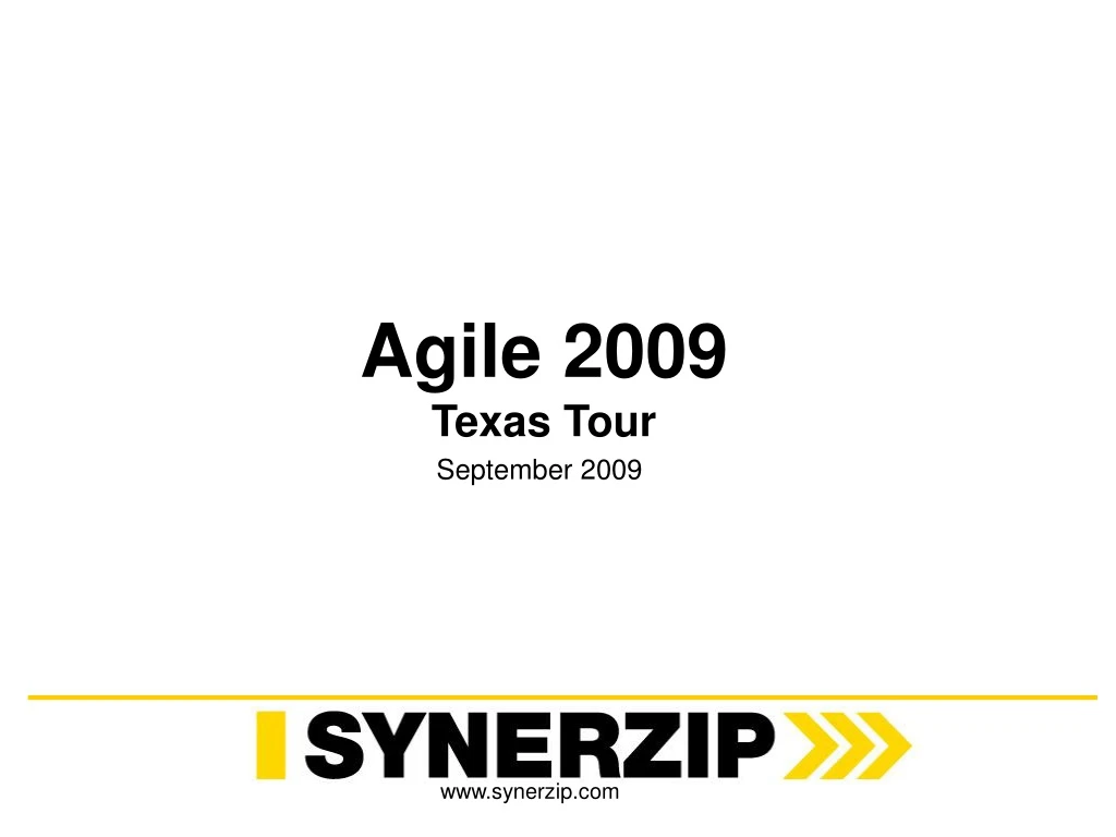 agile 2009 texas tour