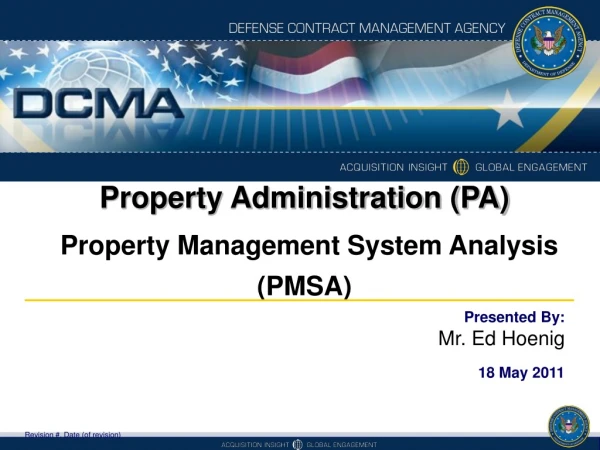 Property Administration (PA) Property Management System Analysis (PMSA)