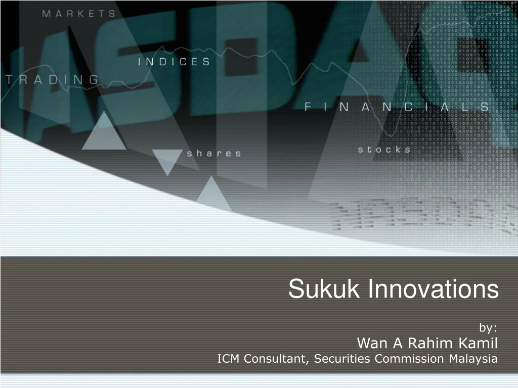 sukuk innovations