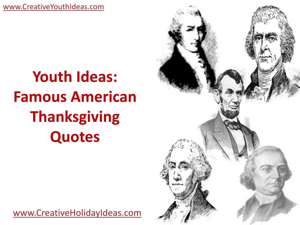 youth ideas famous american thanksgiving quotes