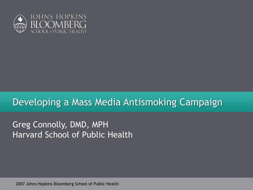 developing a mass media antismoking campaign