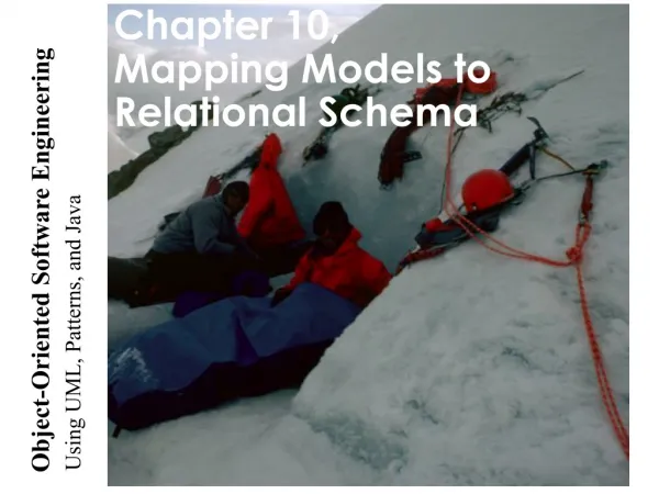 Chapter 10, Mapping Models to Relational Schema