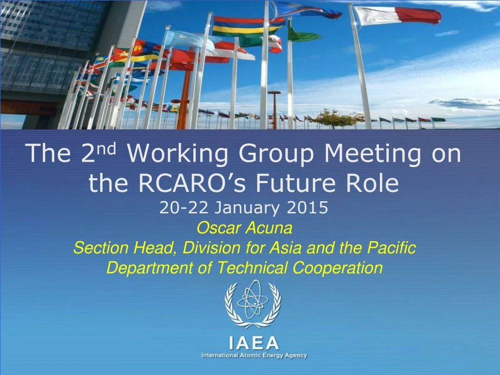 the 2 nd working group meeting on the rcaro