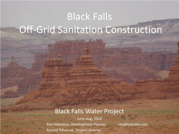 Black Falls  Off-Grid Sanitation Construction