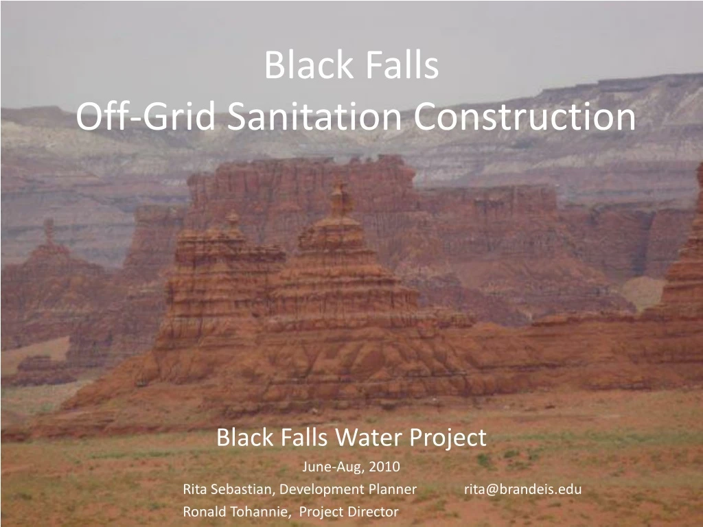 black falls off grid sanitation construction