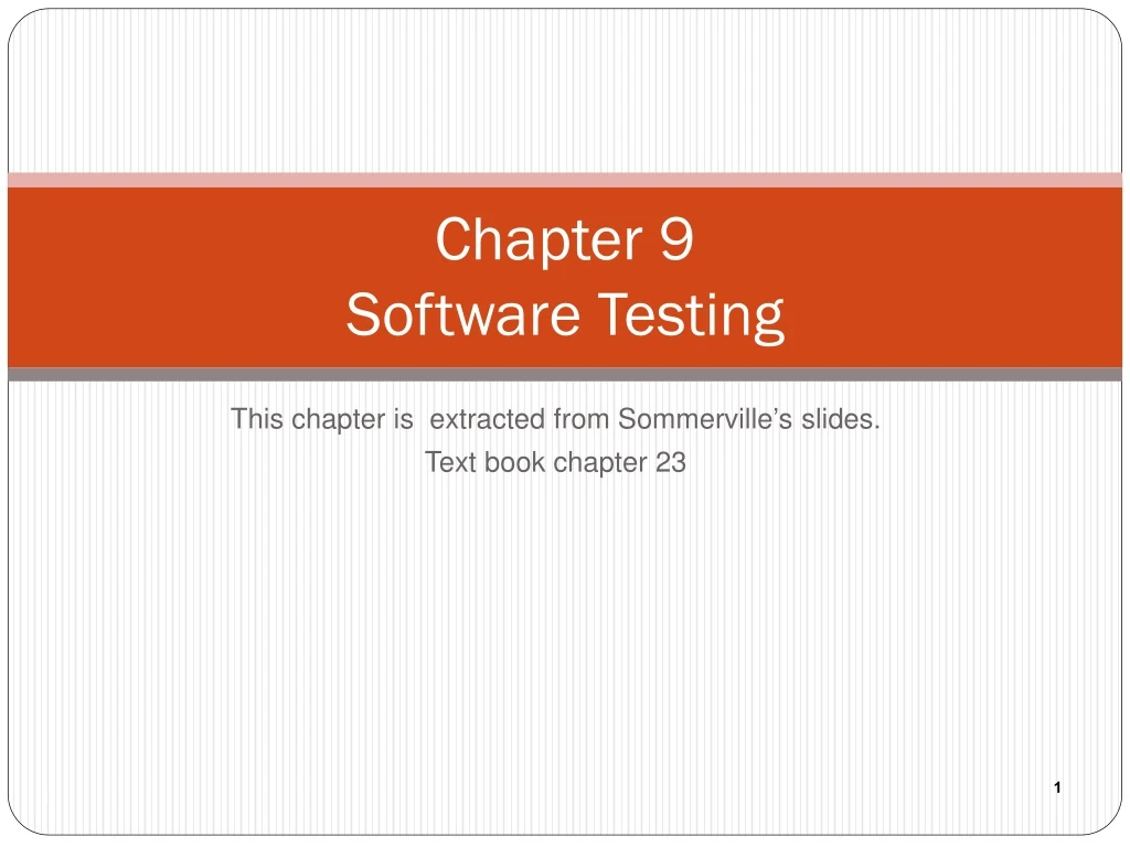 chapter 9 software testing