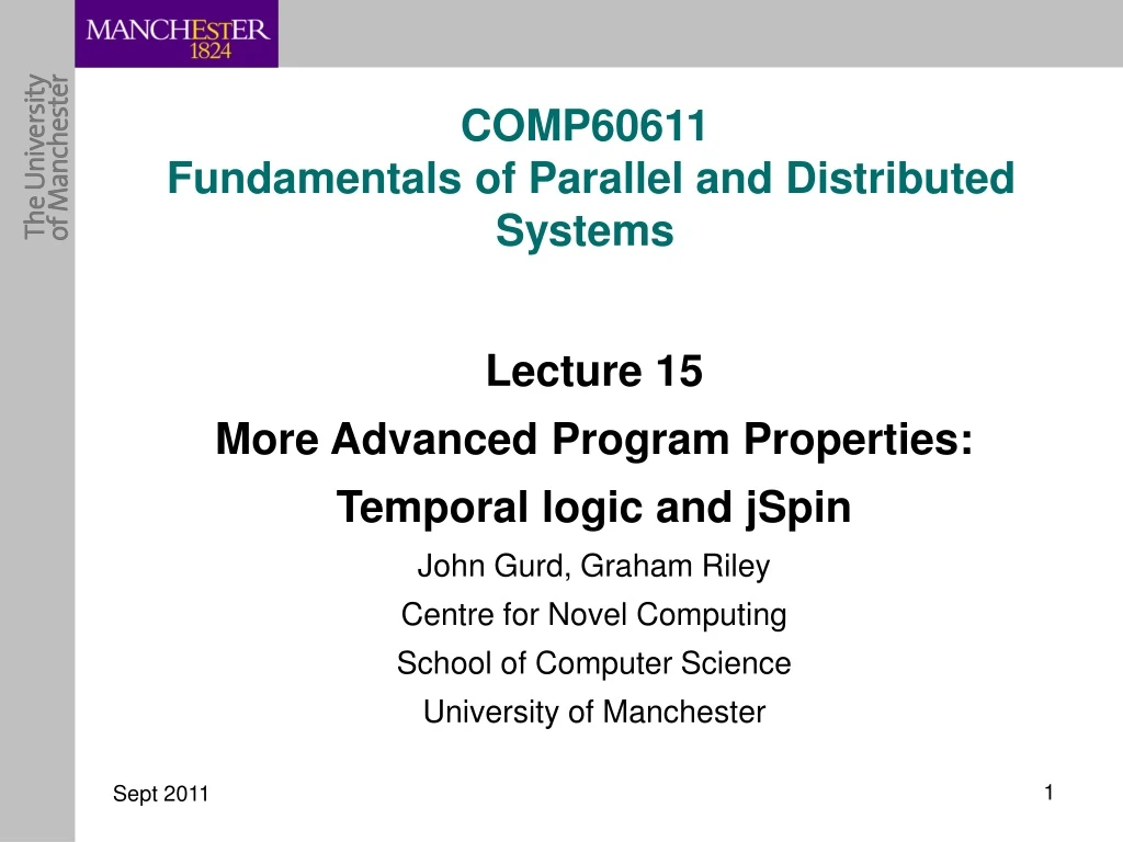 comp60611 fundamentals of parallel and distributed systems