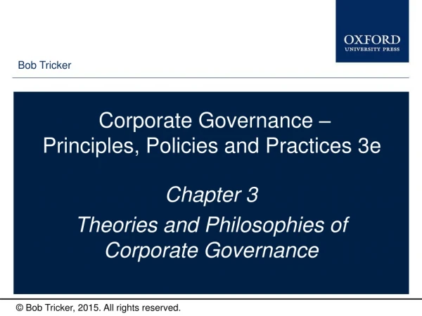 Corporate Governance –  Principles, Policies and Practices 3e