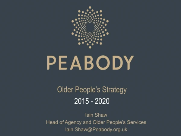 Older People’s Strategy  2015 - 2020