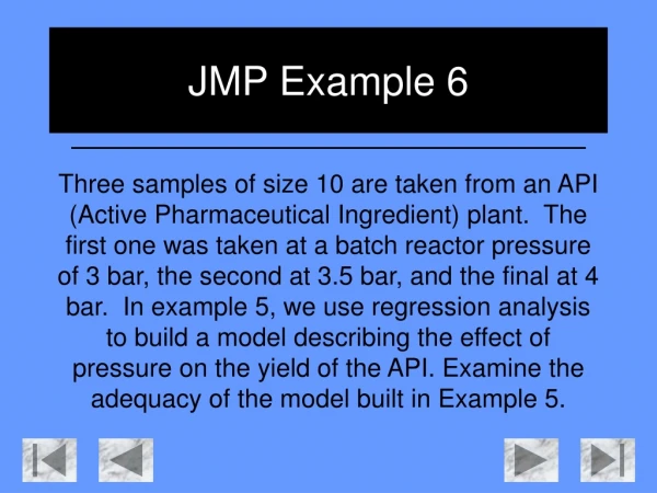 JMP Example  6