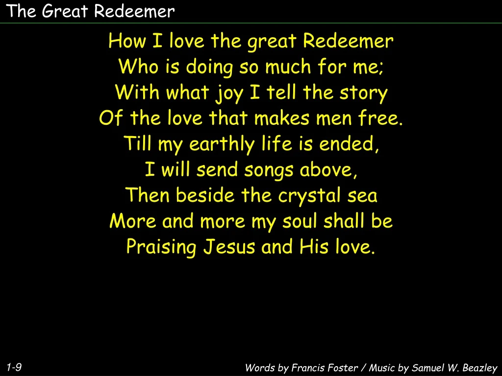 the great redeemer