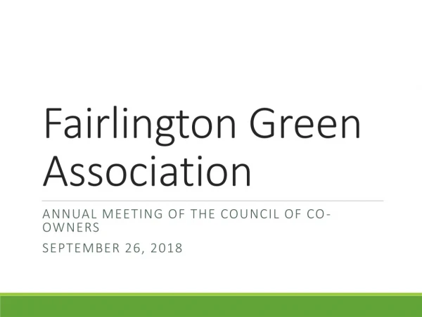 Fairlington Green Association