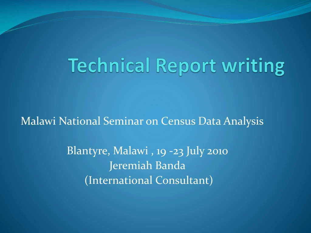 technical report writing