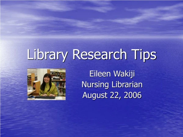 Library Research Tips