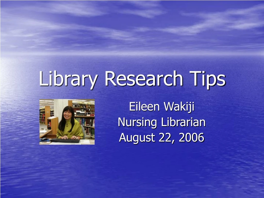 library research tips