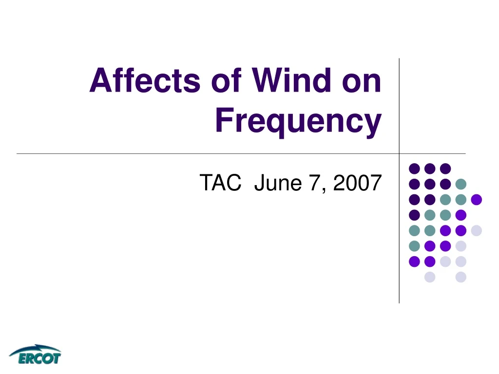 affects of wind on frequency