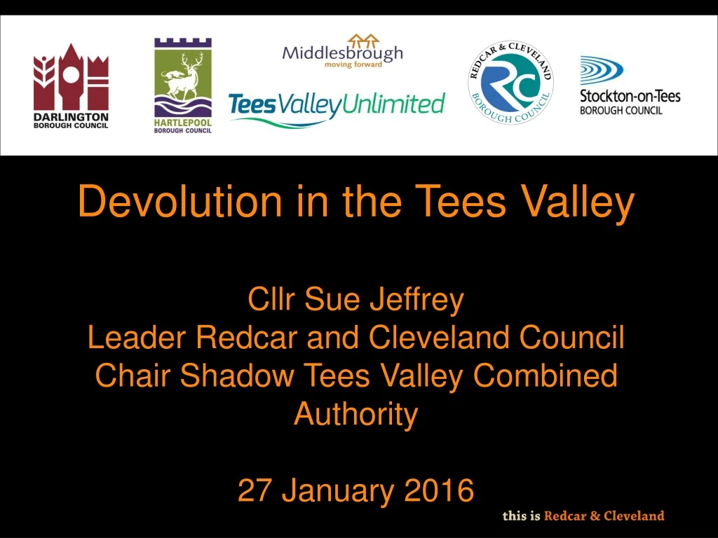 devolution in the tees valley cllr sue jeffrey