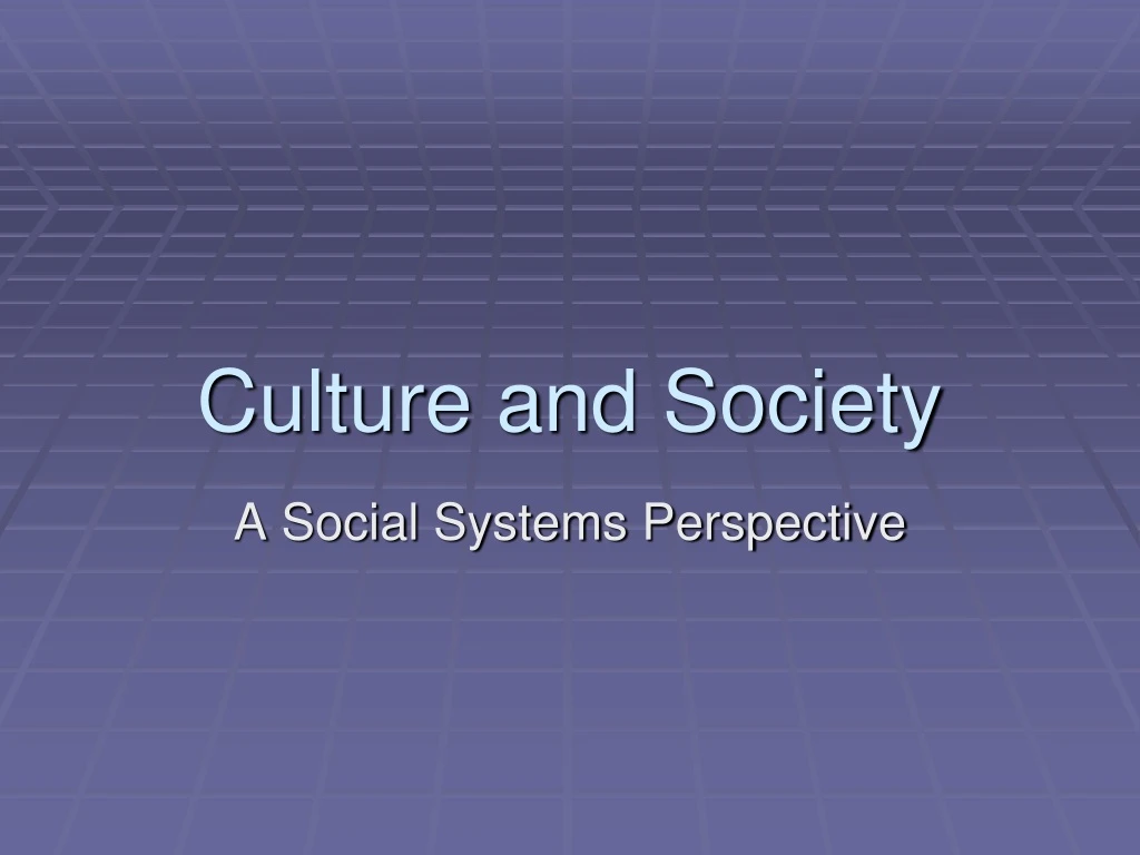 culture and society