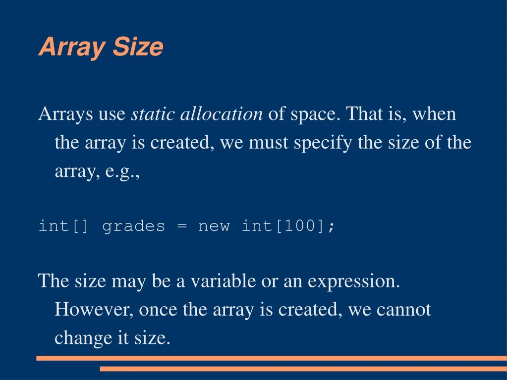 array size