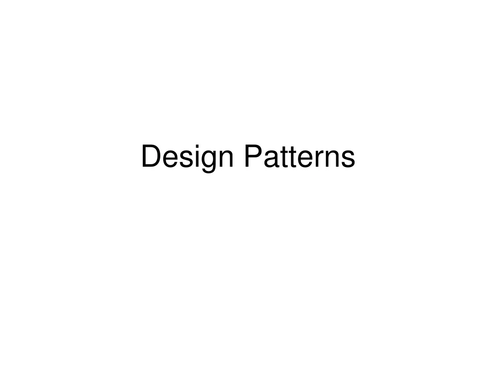 design patterns