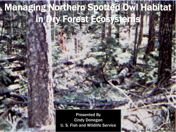 Managing Northern Spotted Owl Habitat in Dry Forest Ecosystems