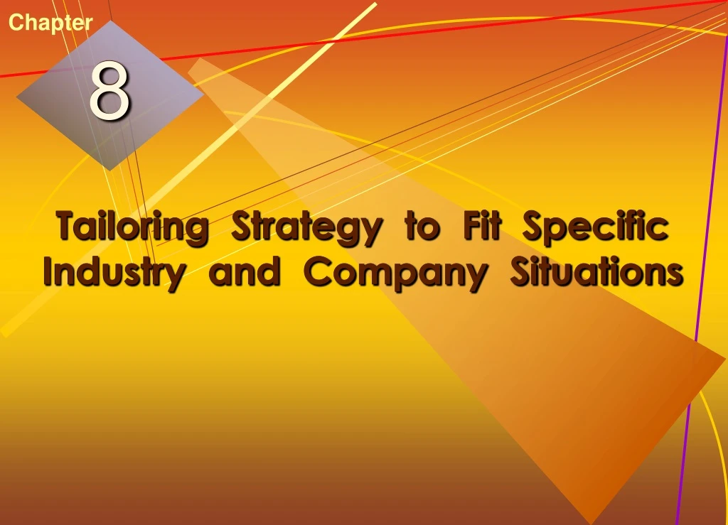 tailoring strategy to fit specific industry and company situations