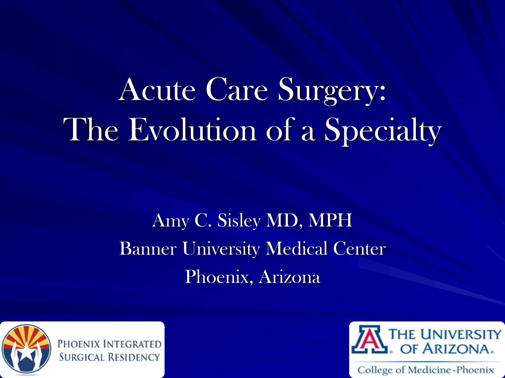 acute care surgery the evolution of a specialty