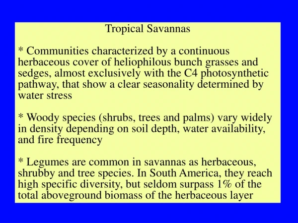 Tropical Savannas