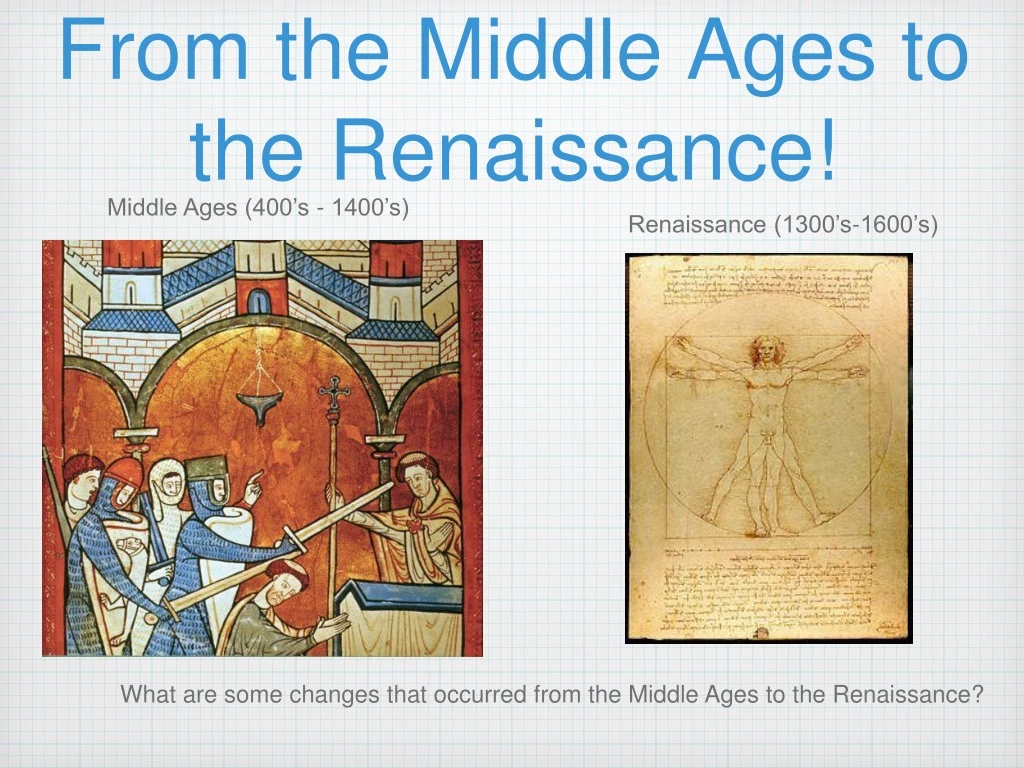 from the middle ages to the renaissance