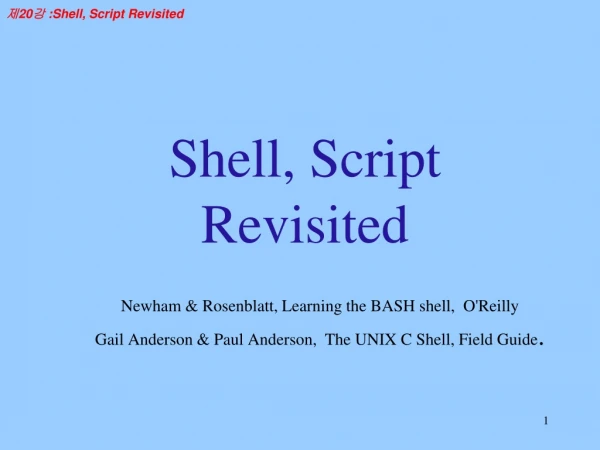 Shell, Script Revisited