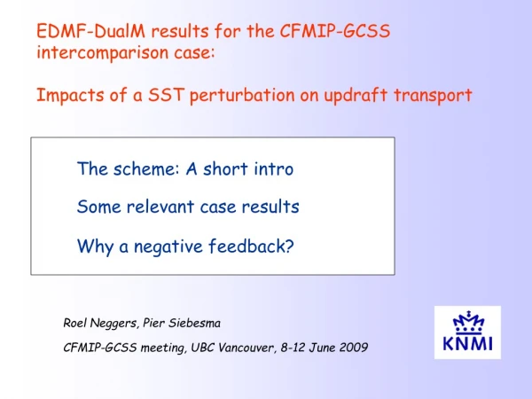 The scheme: A short intro Some relevant case results Why a negative feedback?