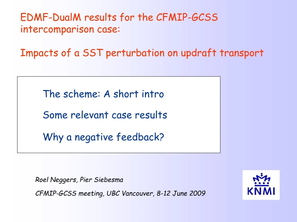 the scheme a short intro some relevant case results why a negative feedback