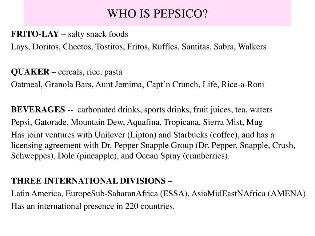 who is pepsico