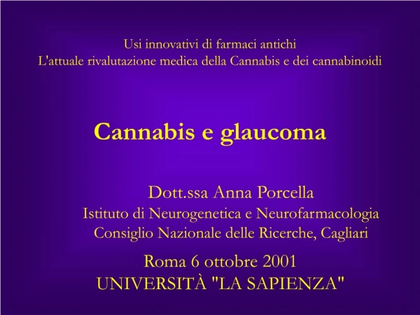 Cannabis e glaucoma