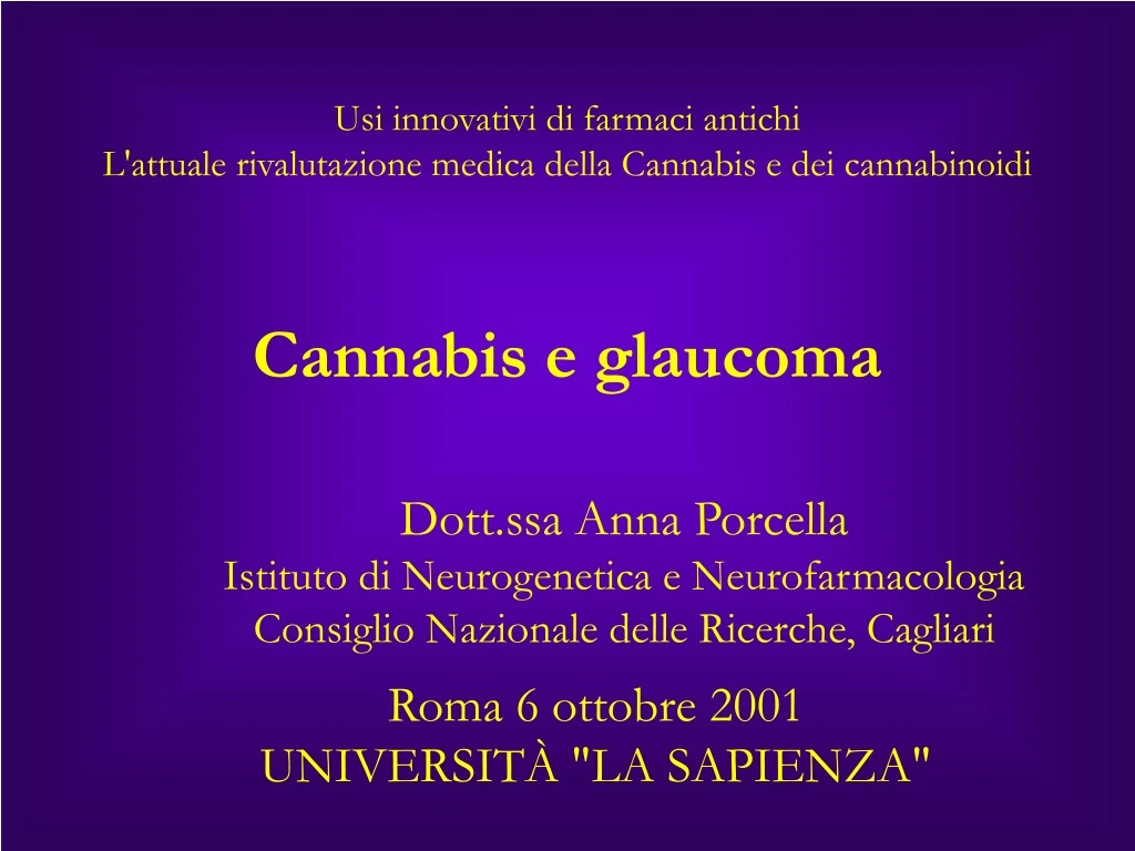 cannabis e glaucoma