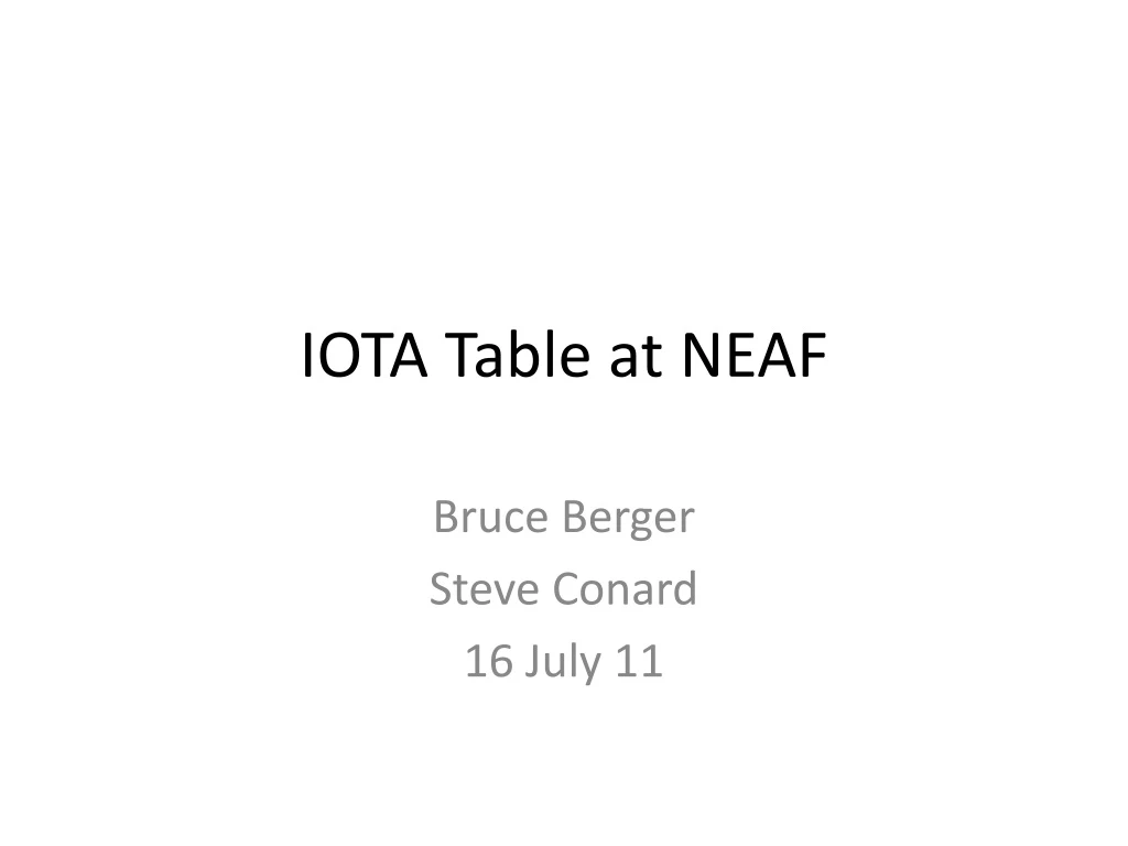 iota table at neaf