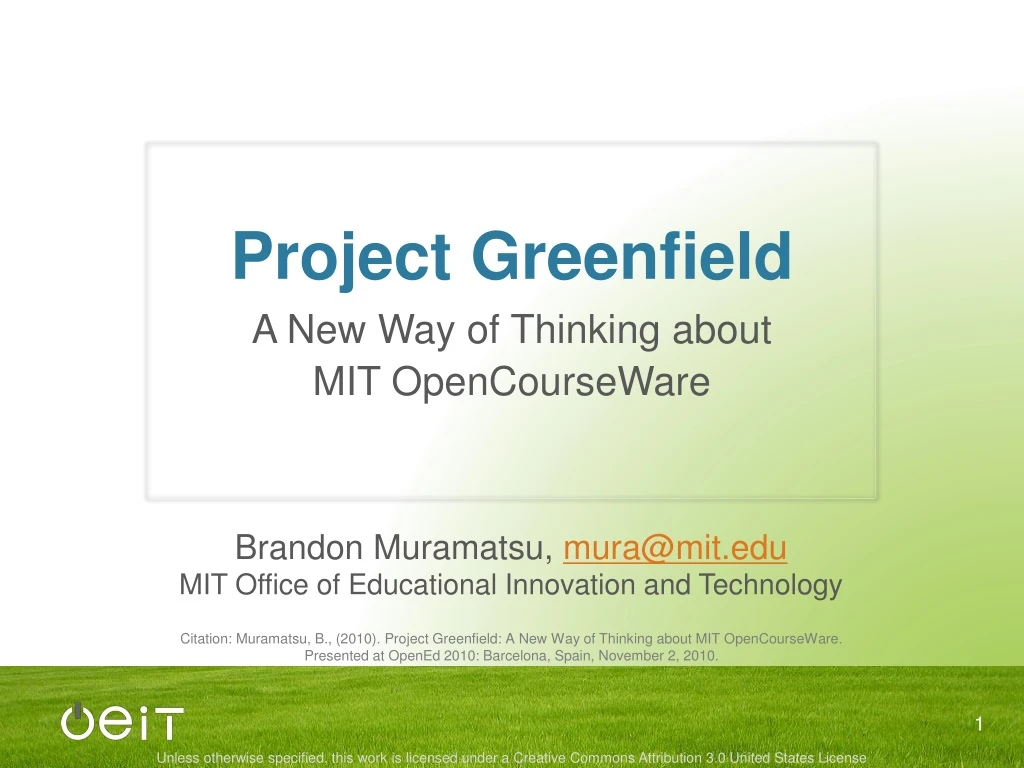 project greenfield