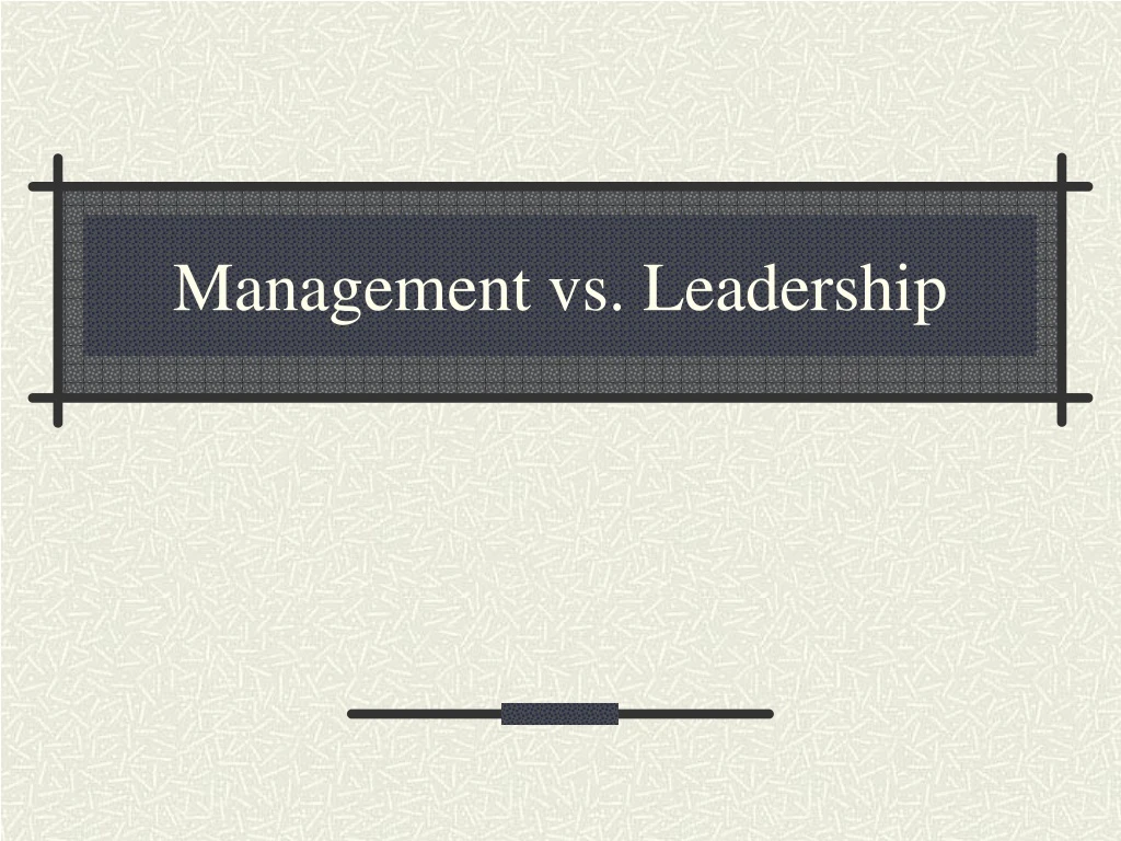 management vs leadership