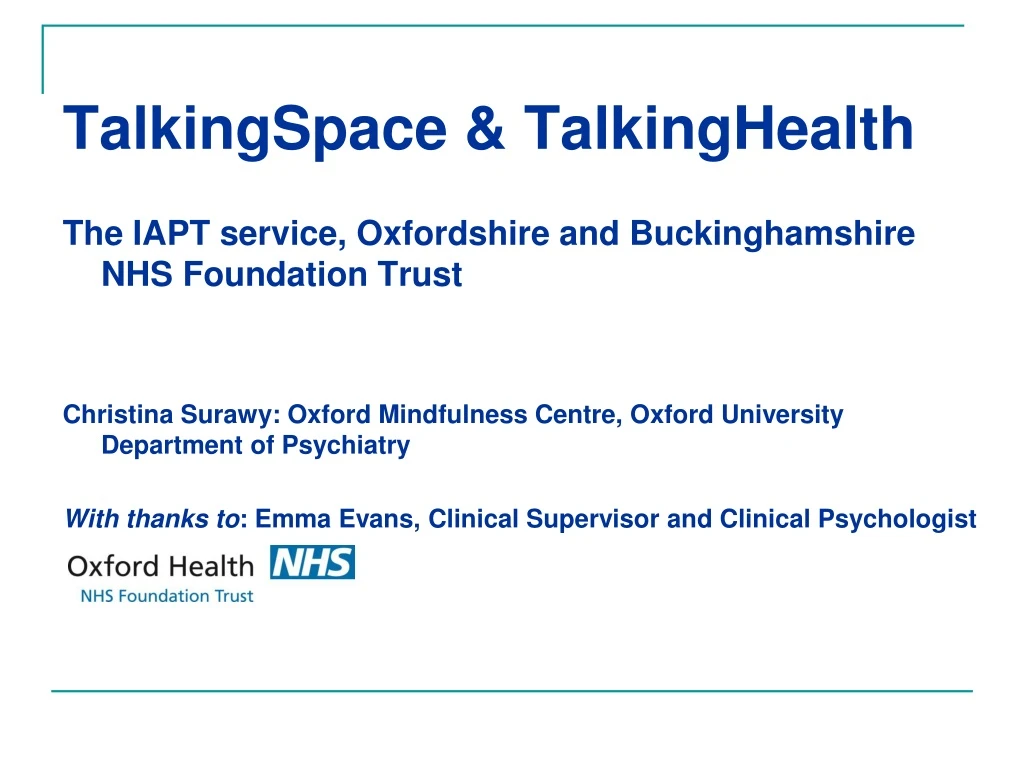 talkingspace talkinghealth the iapt service