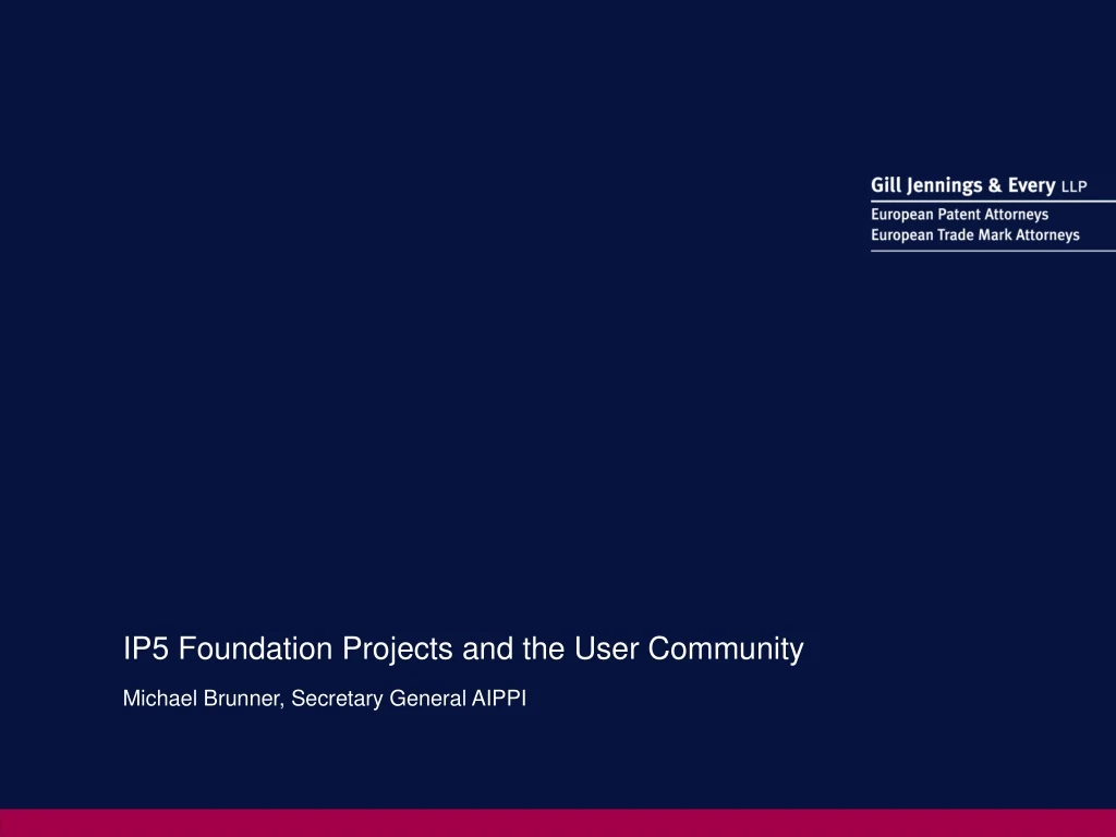 ip5 foundation projects and the user community