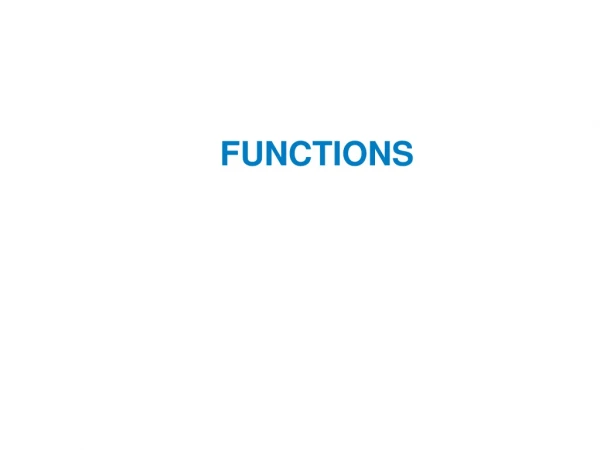 Functions