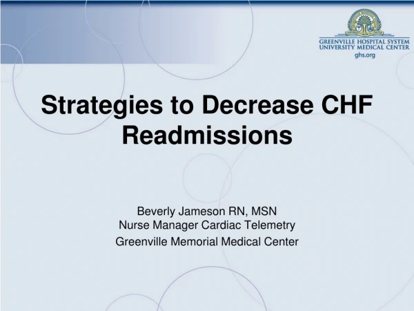 Strategies to Decrease CHF Readmissions