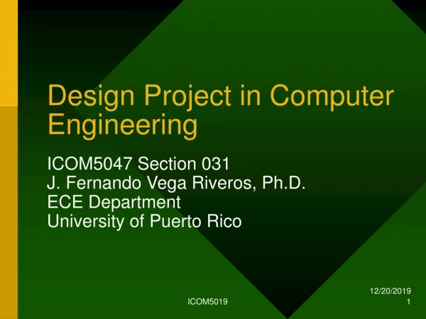 Design Project in Computer Engineering