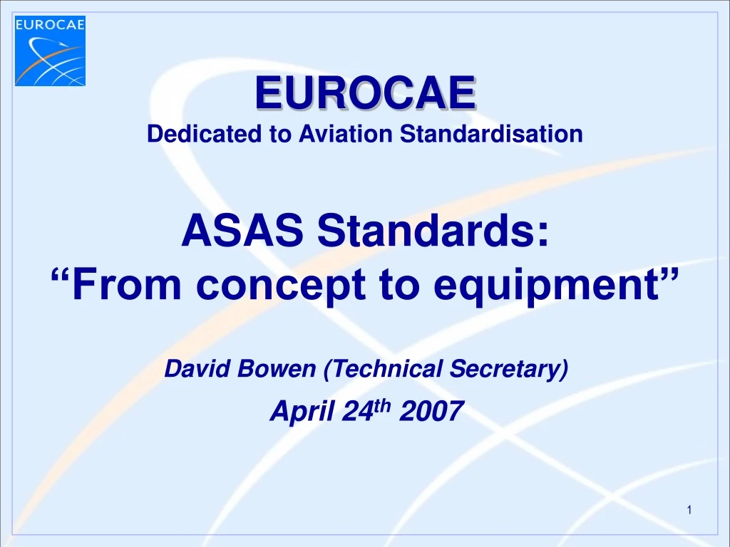 eurocae dedicated to aviation standardisation