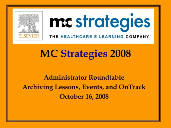 MC  Strategies  2008