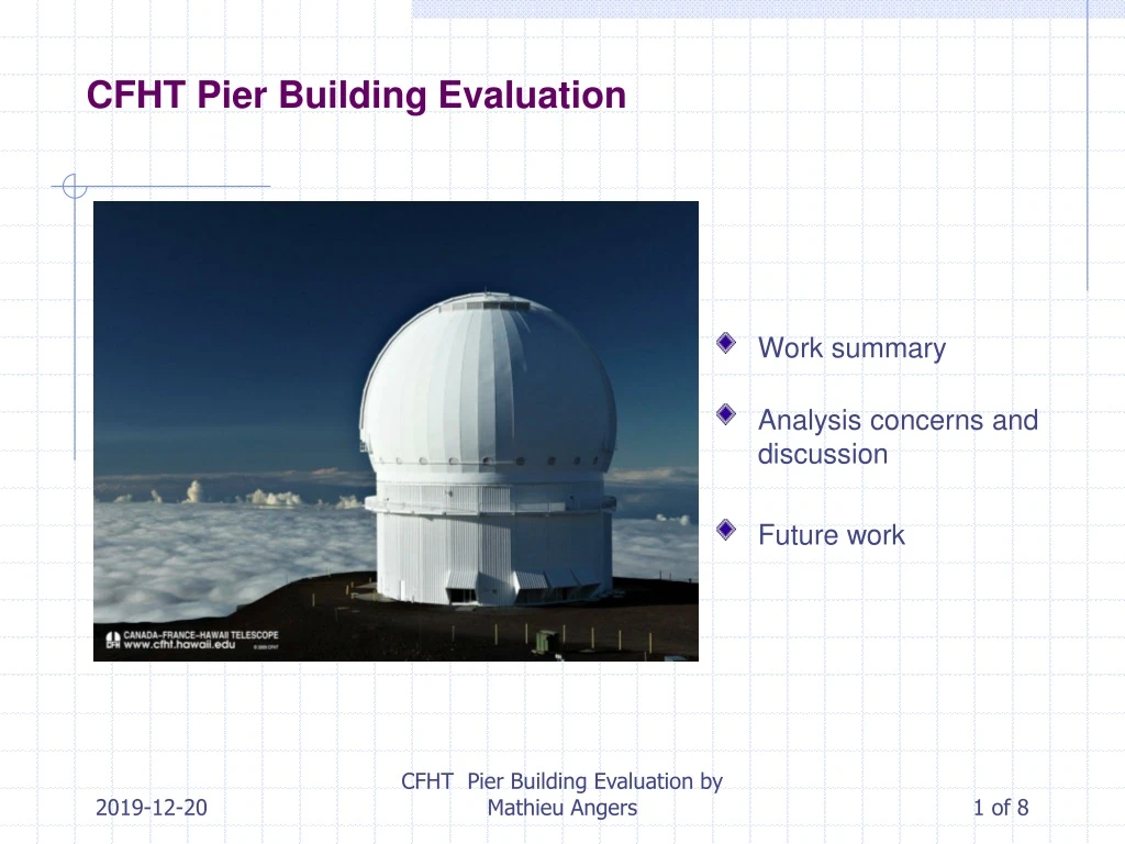 cfht pier building evaluation