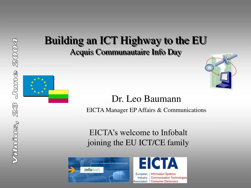 building an ict highway to the eu acquis communautaire info day