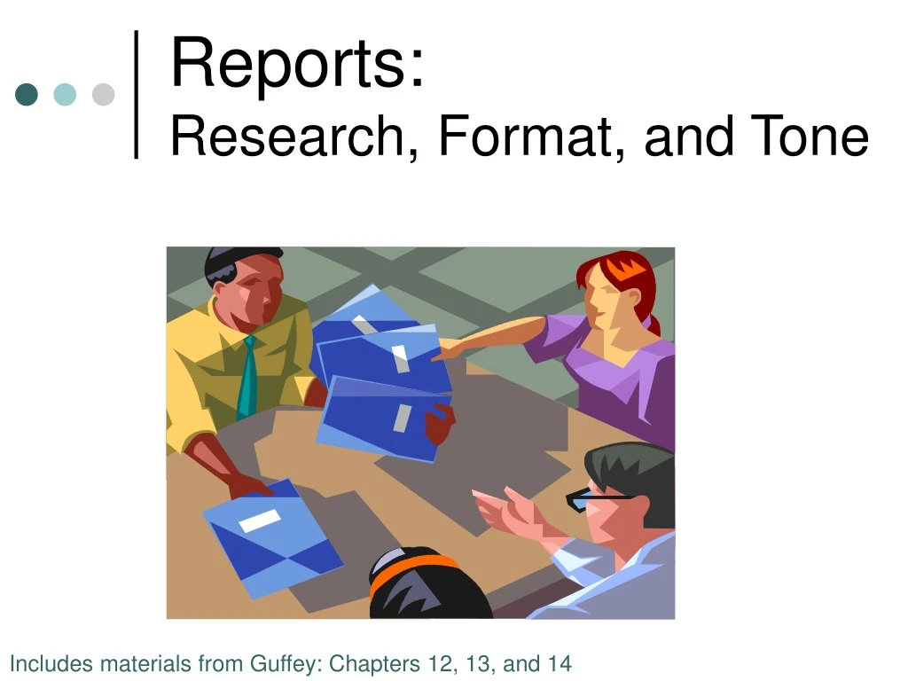 reports research format and tone