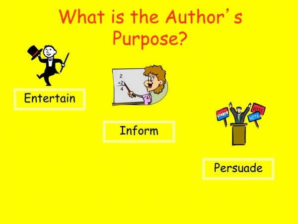 What is the Author ’ s Purpose?