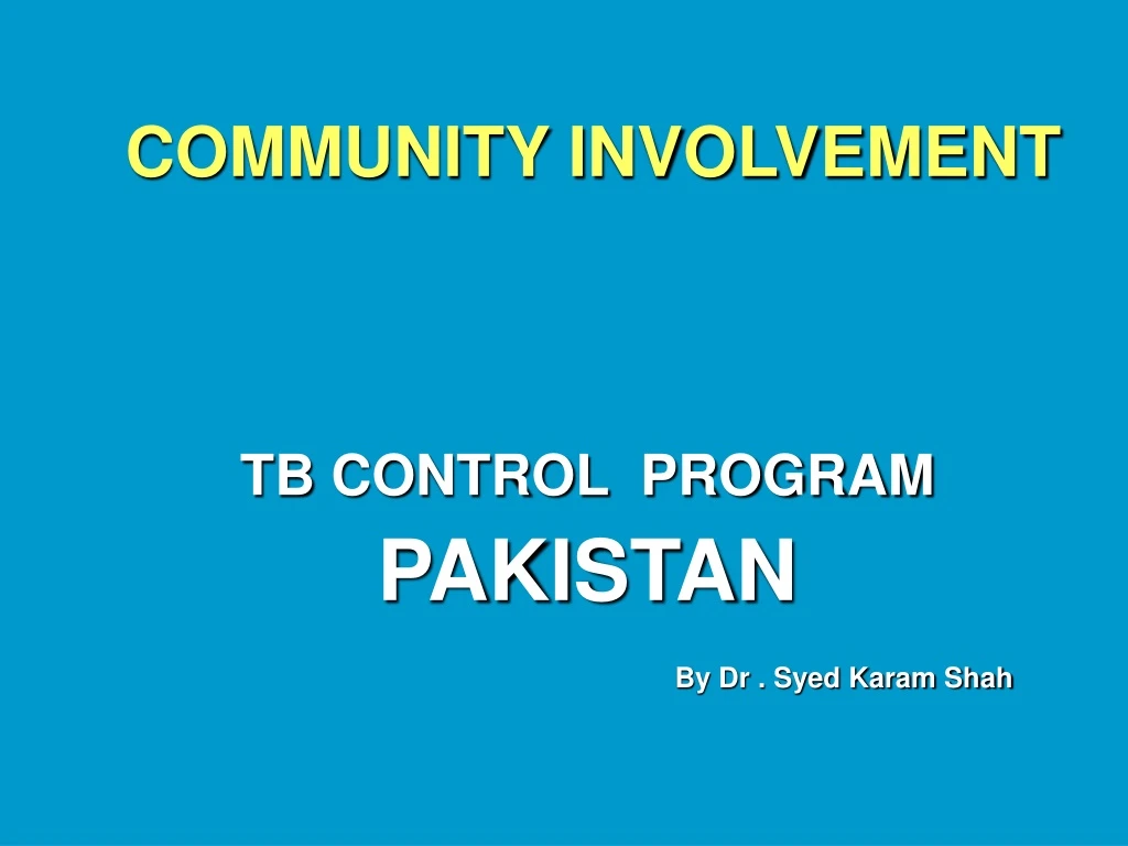 community involvement